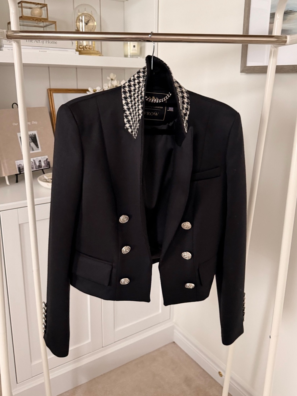 Holland Cooper Tailored Double-Breasted Black Women's Blazer